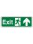 Sign - Exit Up Self Adhesive Vinyl 30 x 10cm White On Green