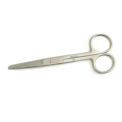 Scissors Dressing Blunt/Sharp Straight 16cm (Reusable Autoclavable Stainless Steel) x 1