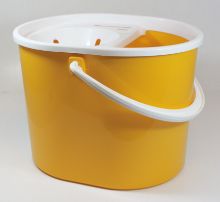 Mop Bucket Oval With Sieve Yellow 7 Ltr (Colour Coded)