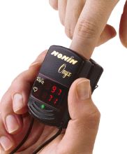 Pulse Oximeter Onyx Single Finger Type Black Including Case