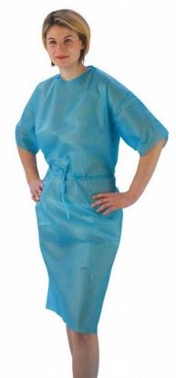 Gown Non Sterile Short Sleeve Tie Waist/Neck (Blue) x 50