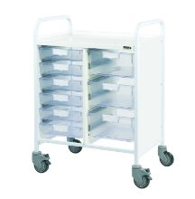 Trolley Clinical Vista 60 (Sunflower) 6 Single/3 Double Clear Tray