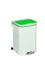Bin Pedal 50 Ltr With Green Lid User Defined