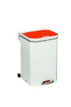 Bin Pedal 50 Ltr With Orange Lid For Waste To Be Treated