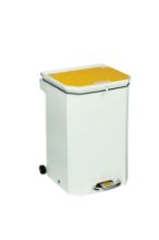 Bin Pedal 50 Ltr With Yellow Lid For Incineration