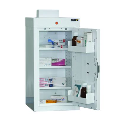 Cabinet Medicine (Single Door) 66X30x30cm (3 Shelves) With Warning Light