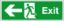 Sign - Exit Left Self Adhesive Vinyl 30 x 10cm White On Green