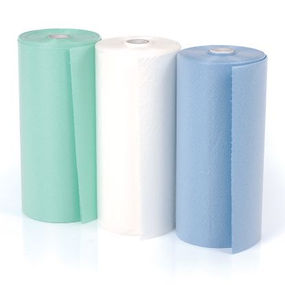 Bib Disposable (Unodent) 2Ply (50 x 60cm) Blue Roll x 80