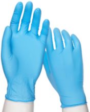 Glove Nitrile Blue Accelerator Free Powder Free Medium x 150