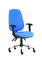 Chair Quasar Deluxe Consultation Adjustable Arms Inter/Vene Anti-Bacterial Upholstery Navy