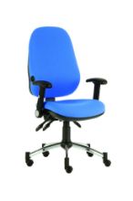 Chair Quasar Deluxe Consultation Adjustable Arms & Lumbar Inter/Vene Anti-Bacterial Upholstery Navy