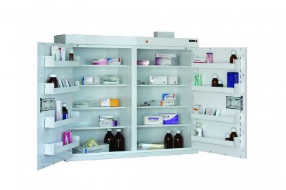 Cabinet Medicine (Two Doors) 85X80x30cm (8 Shelves) No Warning Light