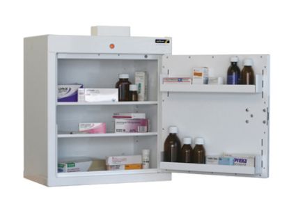 Cabinet Controlled Drugs (1 Door) 55X50x30cm (2 Shelves) No Warning Light
