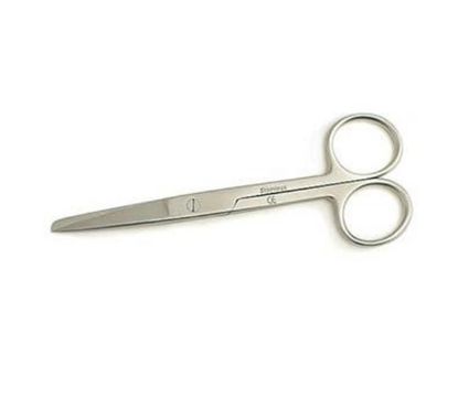 Scissors Dressing Blunt/Sharp Straight 13cm (Reusable Autoclavable Stainless Steel) x 1