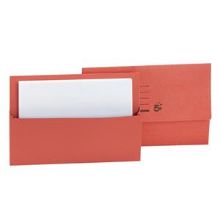 Document Wallet (Q-Connect) Foolscap 285gsm Red x 50