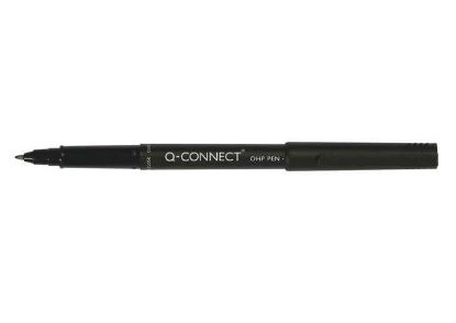 Ohp Pen (Q-Connect) Permanent Fine Black x 10
