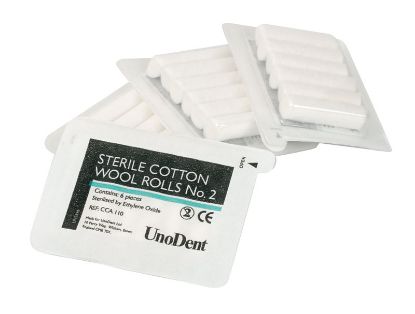 Cotton Wool Rolls Size 2 Sterile (Unodent) 20 x 6