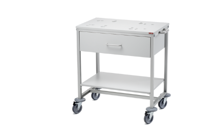 Trolley (Seca) Baby Scales With 2 Braked Castors, Integrated Drawer And Shelf