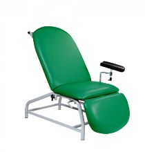 Chair Phlebotomy Fixed Height Reclining With Arm And Adjustable Feet Green