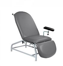 Chair Phlebotomy Fixed Height Reclining With Arm And Adjustable Feet Grey