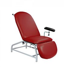 Chair Phlebotomy Fixed Height Reclining With Arm And Adjustable Feet Red Wine