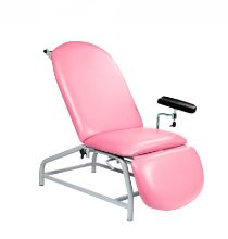 Chair Phlebotomy Fixed Height Reclining With Arm And Adjustable Feet Salmon