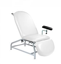 Chair Phlebotomy Fixed Height Reclining With Arm And Adjustable Feet White