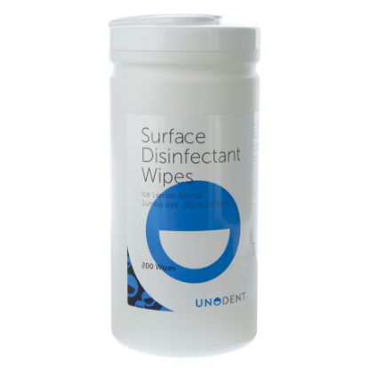 Wipes Surface Disinfectant (Unodent) Jumbo Tub (Ice Lemon Aroma) x 200