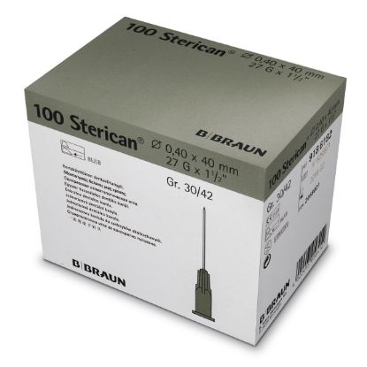 Needle Sterican Dental (Braun) x 100 27g x 1.5" Grey Sterile