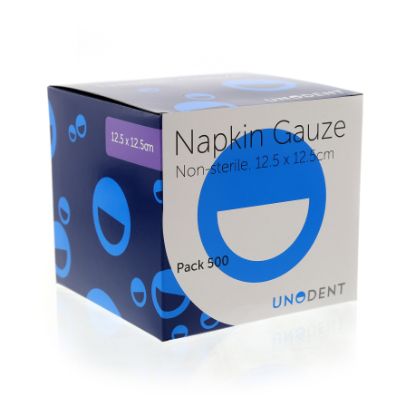 Napkins Gauze Squares 12.5cm x 12.5cm (Unodent) x 500