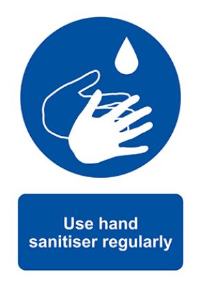 Sign - Use Hand Sanitiser Regulary A4 Portrait Laminated