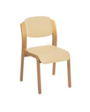 Chair Aurora Visitor No Arms Vinyl Anti-Bacterial Upholstery Beige