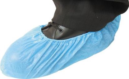 Overshoes Disposable Plastic / Elasticated Blue 16" x 100