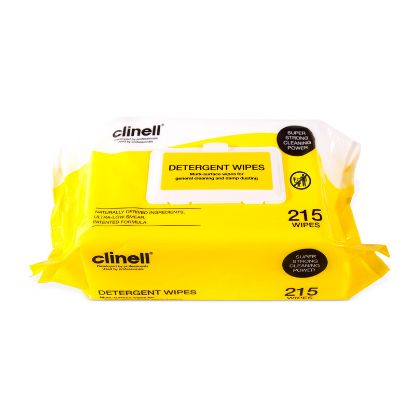 Wipes Clinell Detergent Packet Of 215 (Alcohol Free) x 1