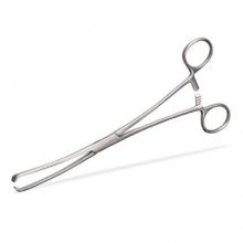Forceps Teales Vulsellum Toothed 3:4 Curved 23cm (Disposable Sterile Stainless Steel Single Use) x 1