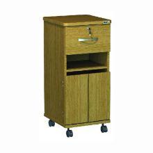 Axis Bedside Cabinet Locking With Castors Beech