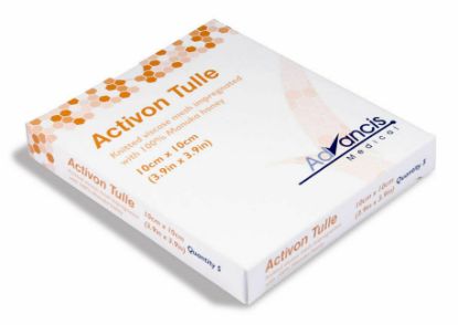 Activon Tulle Manuka Honey Gauze Dressing 10cm x 10cm X5