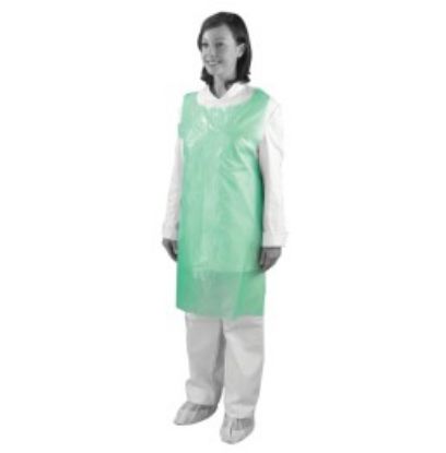 Apron Polythene Green Long Length Heavy Duty x 200