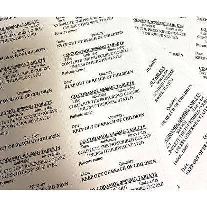 LABELS CO-CODAMOL 8/500MG PRE-PRINTED X 240 image 1