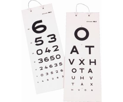 Keeler 3 Metre Vision Eye Test Card Chart - Numerals Or Letters