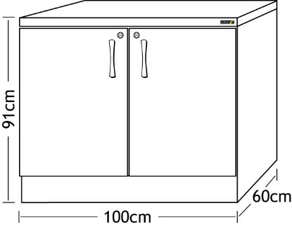 Sunflower Cabinet Base Units 100cm - Various Colours And Finishes Available