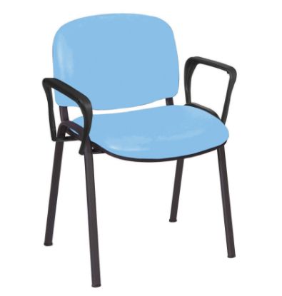 Galaxy Visitor Chair (With Arms) - Vinyl Antibacterial Upholstery - Various Colours Available