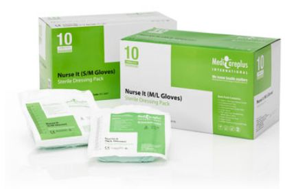 Nurse It Dressing Packs Sterile x 10 (Various Glove Sizes Available)